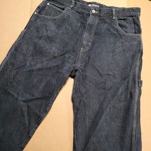 Vintage 90s Godbody Baggy Jeans Men 42x32 Black Denim Wide Leg Skater Grunge Y2K